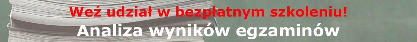 Baner - Szkolenia - Analiza egzaminów